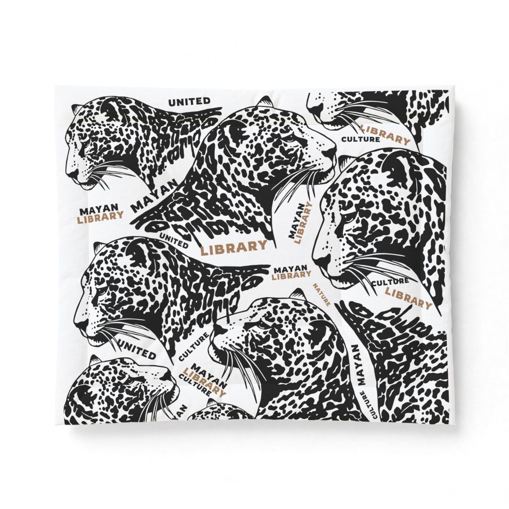 Leopard Print Cotton Comforter 104"x88" (264x224 cm) - Mayan Library