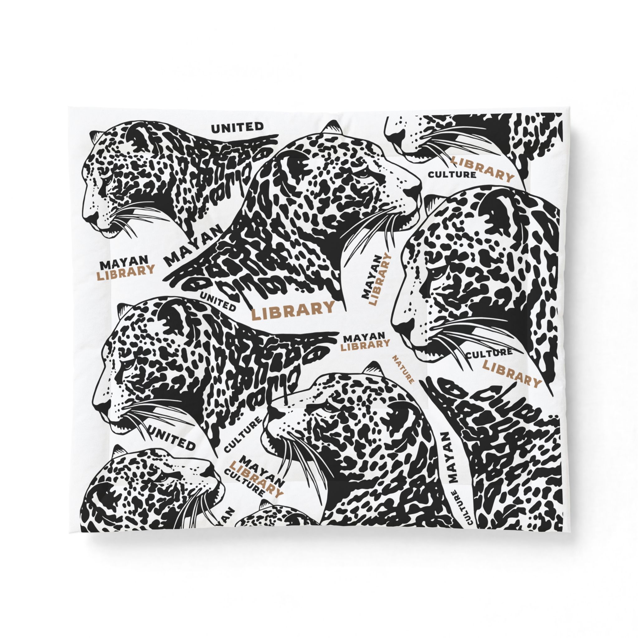 Leopard Print Cotton Comforter 104"x88" (264x224 cm) - Mayan Library