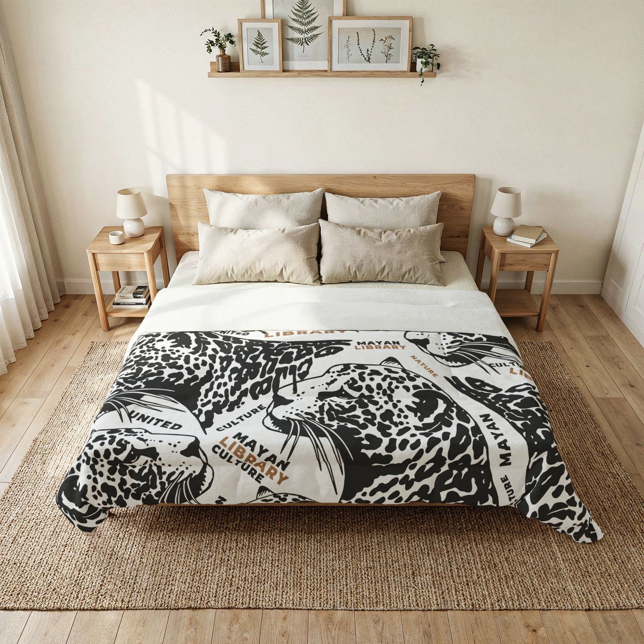 Leopard Print Cotton Comforter 104"x88" (264x224 cm) - Mayan Library - Image 2