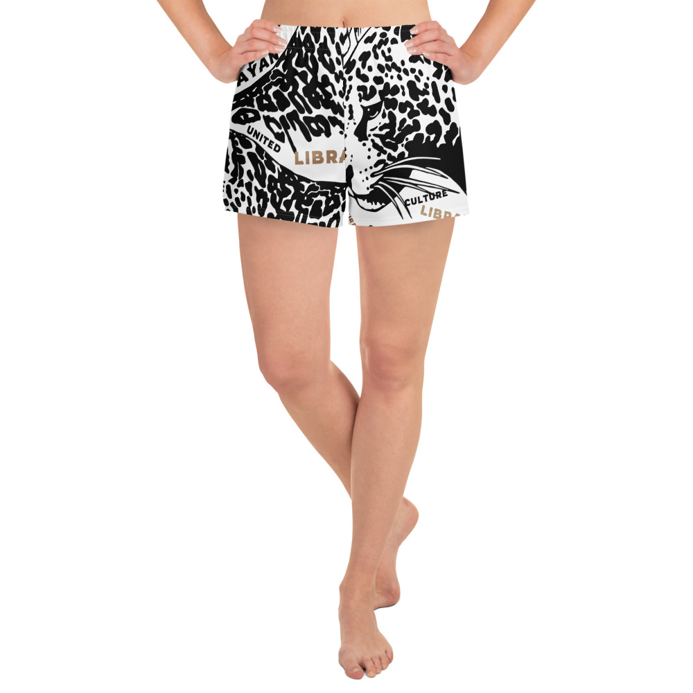 Women's All-Over Print Athletic Stretch Shorts - Cultural Slow Fashion