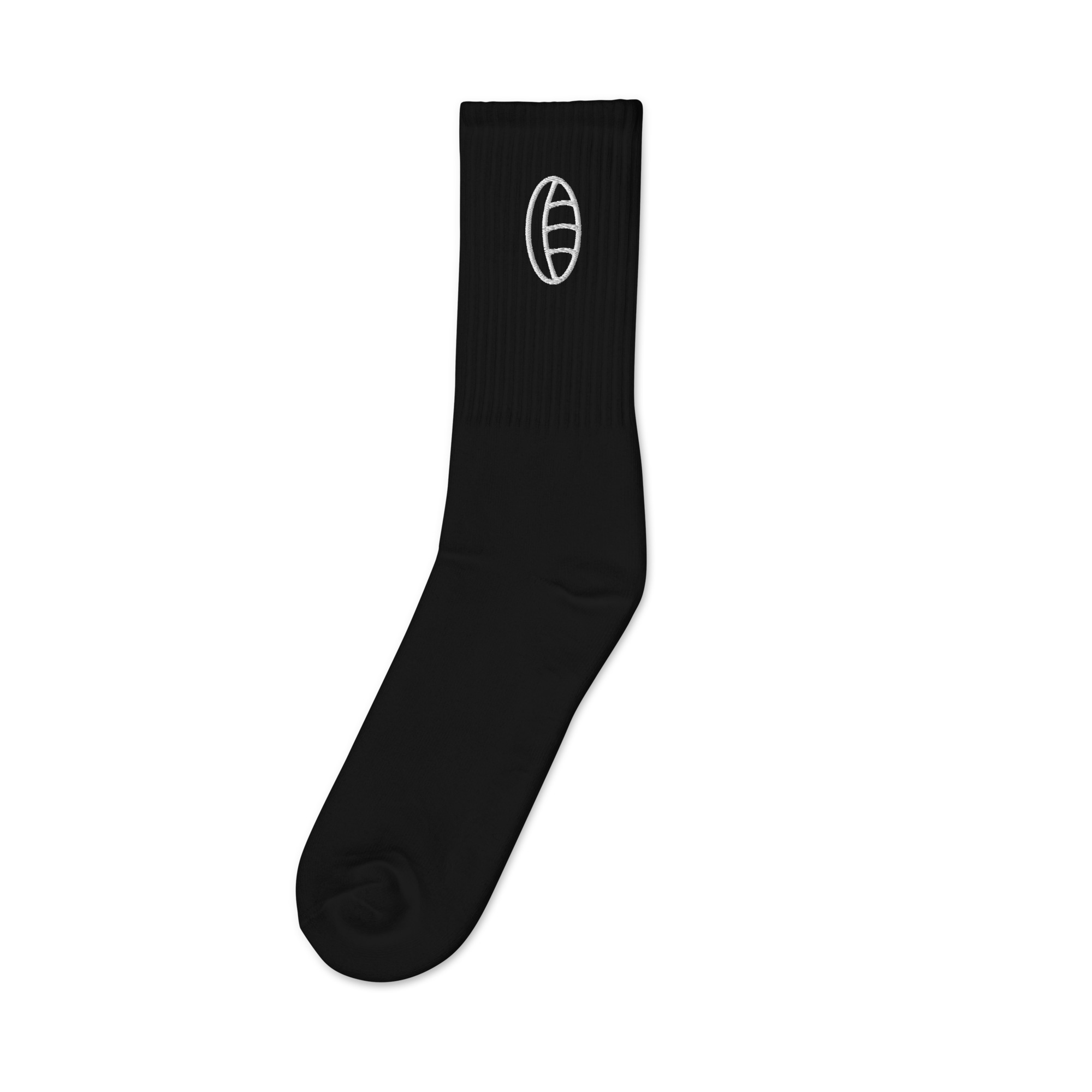 Black Embroidered Socks Made in USA Unisex - Cultural Slow Fashion - Image 6