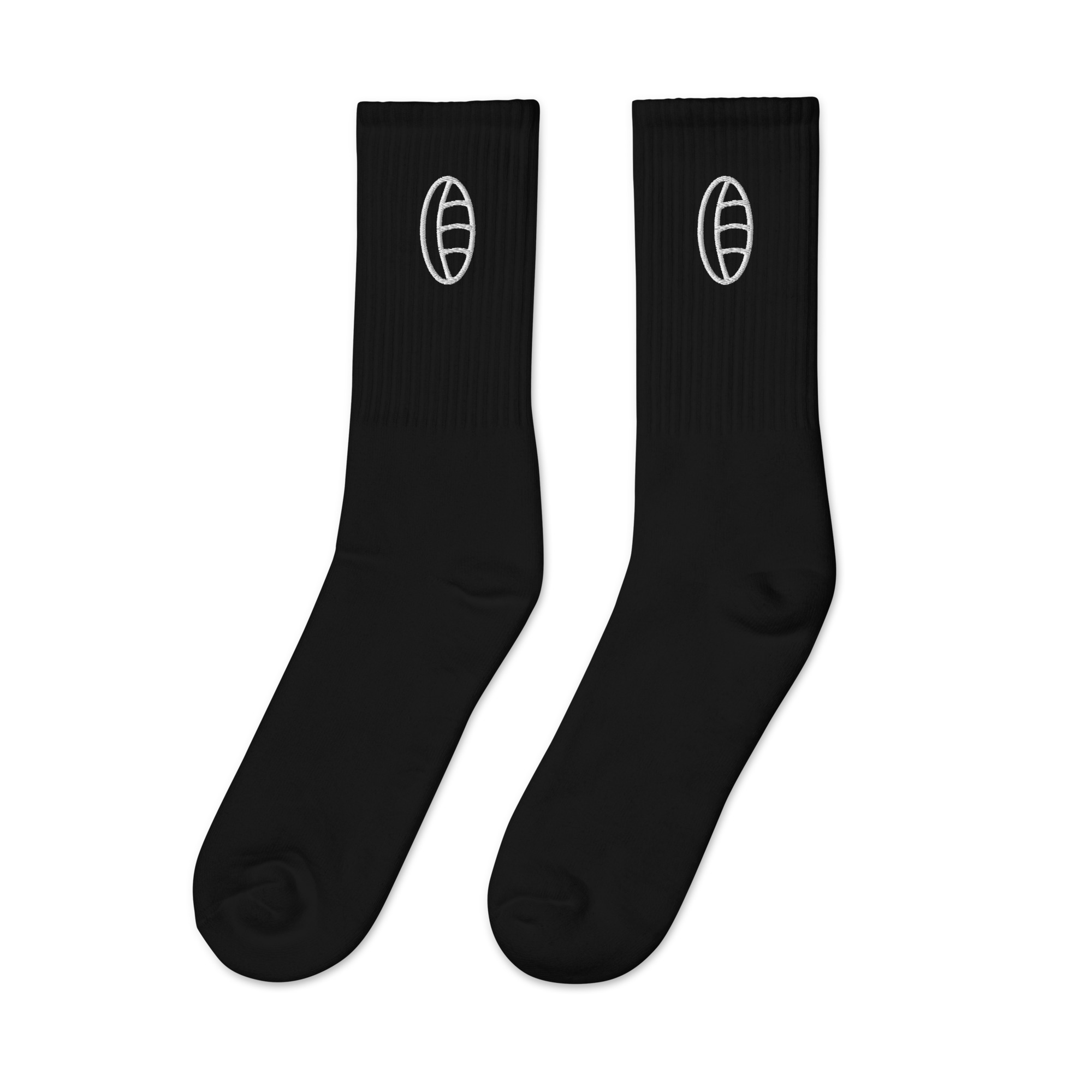 Black Embroidered Socks Made in USA Unisex - Cultural Slow Fashion - Image 4