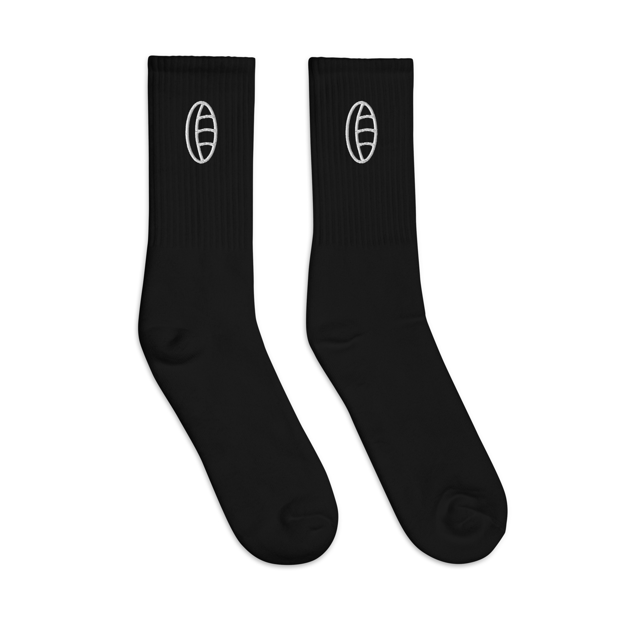Black Embroidered Socks Made in USA Unisex - Cultural Slow Fashion - Image 5