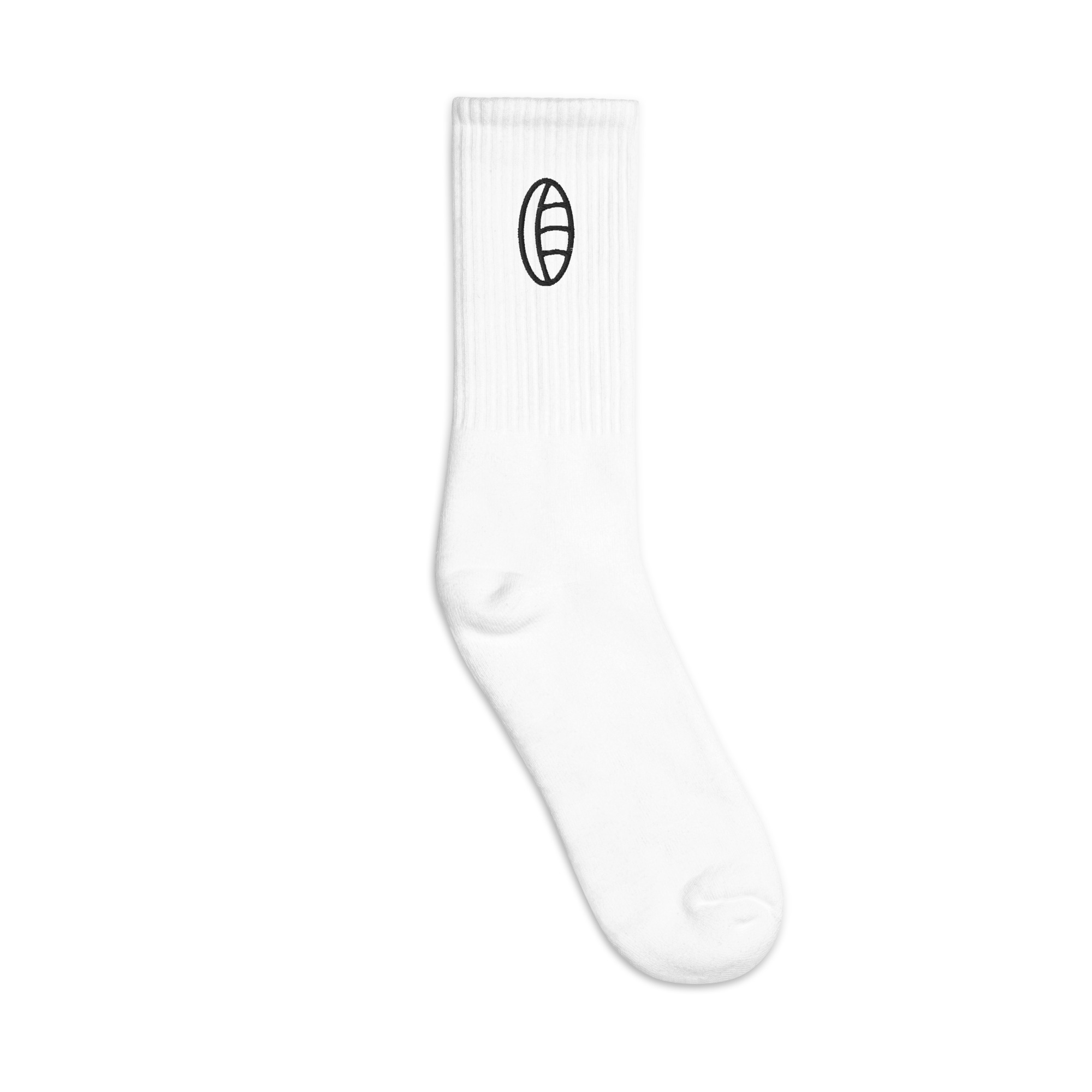 White Embroidered Socks Made in USA Unisex - Cultural Slow Fashion - Image 3
