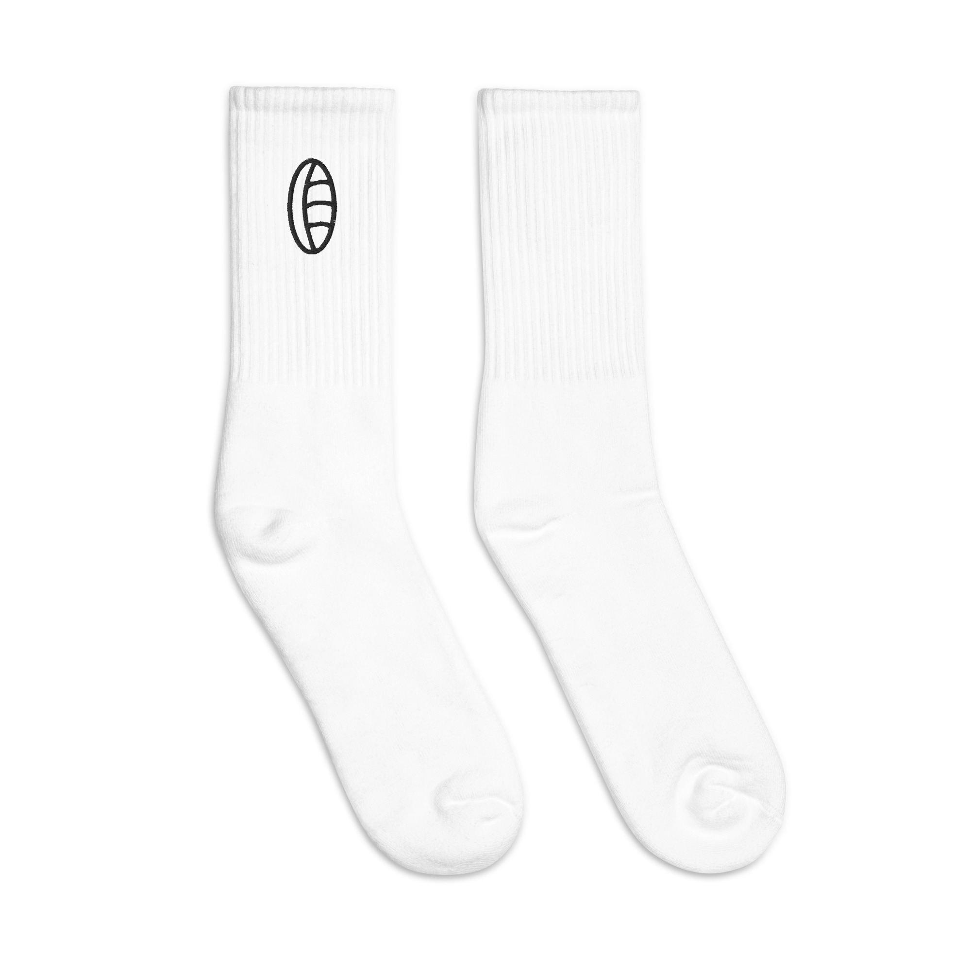White Embroidered Socks Made in USA Unisex - Cultural Slow Fashion - Image 2